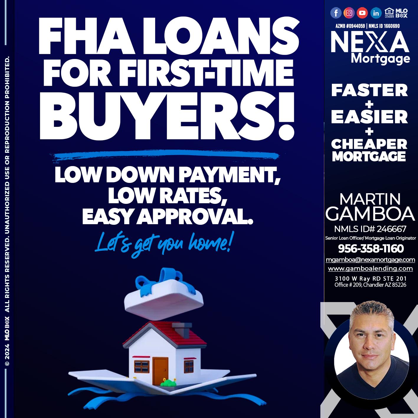 FHA LOANS - Martin Gamboa -Senior Loan Officer / Mortgage Loan Originator