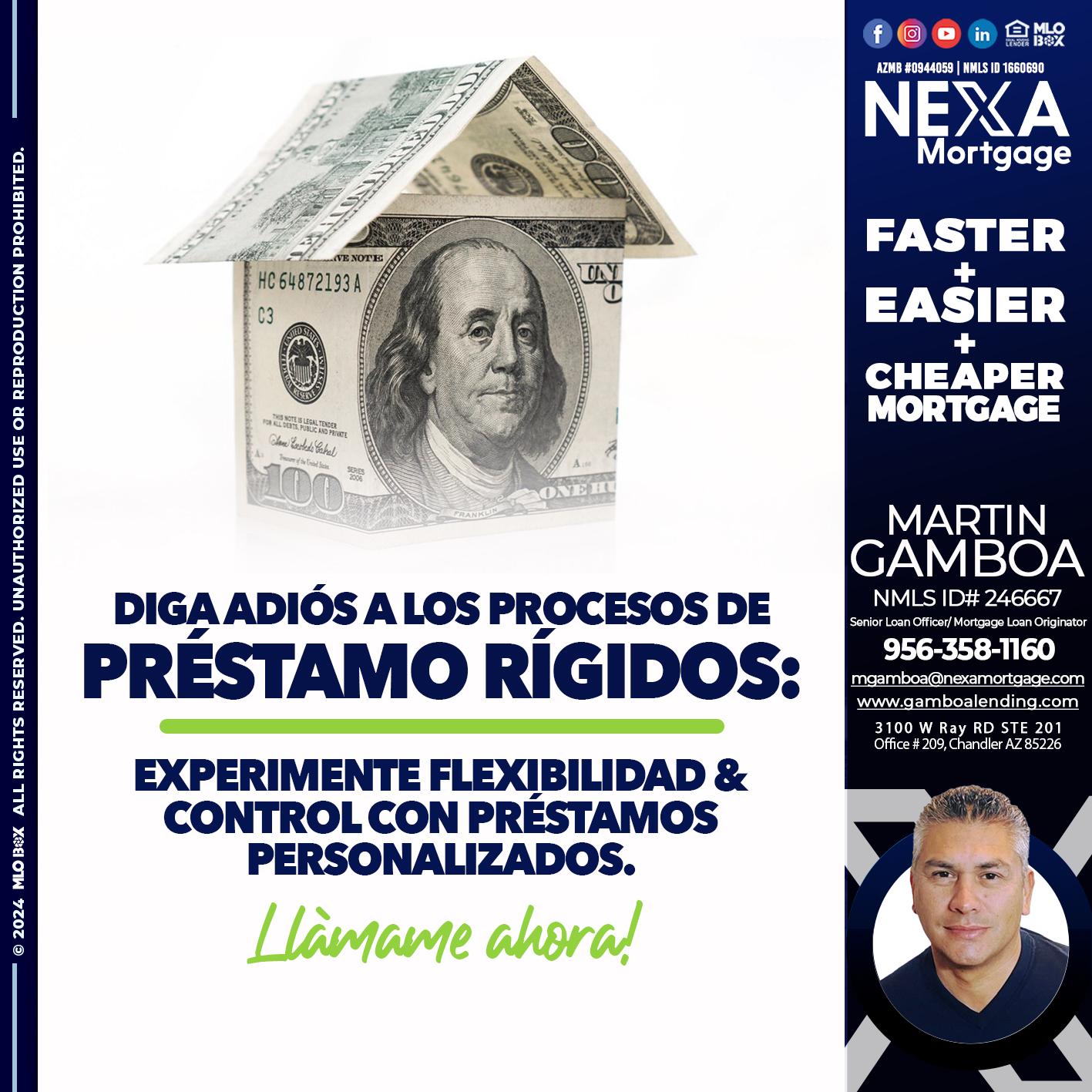 prestamos rigidos - Martin Gamboa -Senior Loan Officer / Mortgage Loan Originator