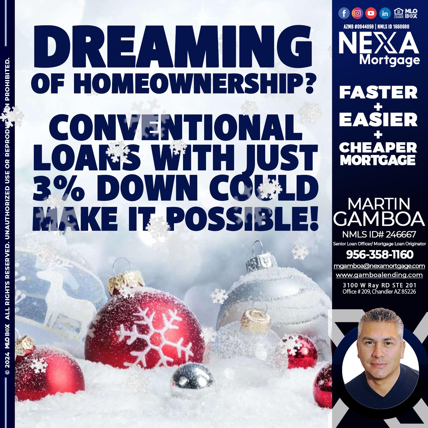 dreaming of homeowrnersip - Martin Gamboa -Senior Loan Officer / Mortgage Loan Originator