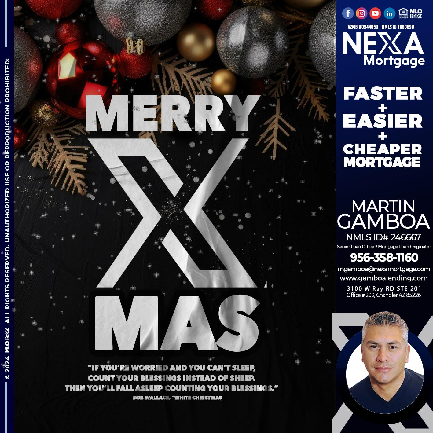 MERRY XMAS - Martin Gamboa -Senior Loan Officer / Mortgage Loan Originator