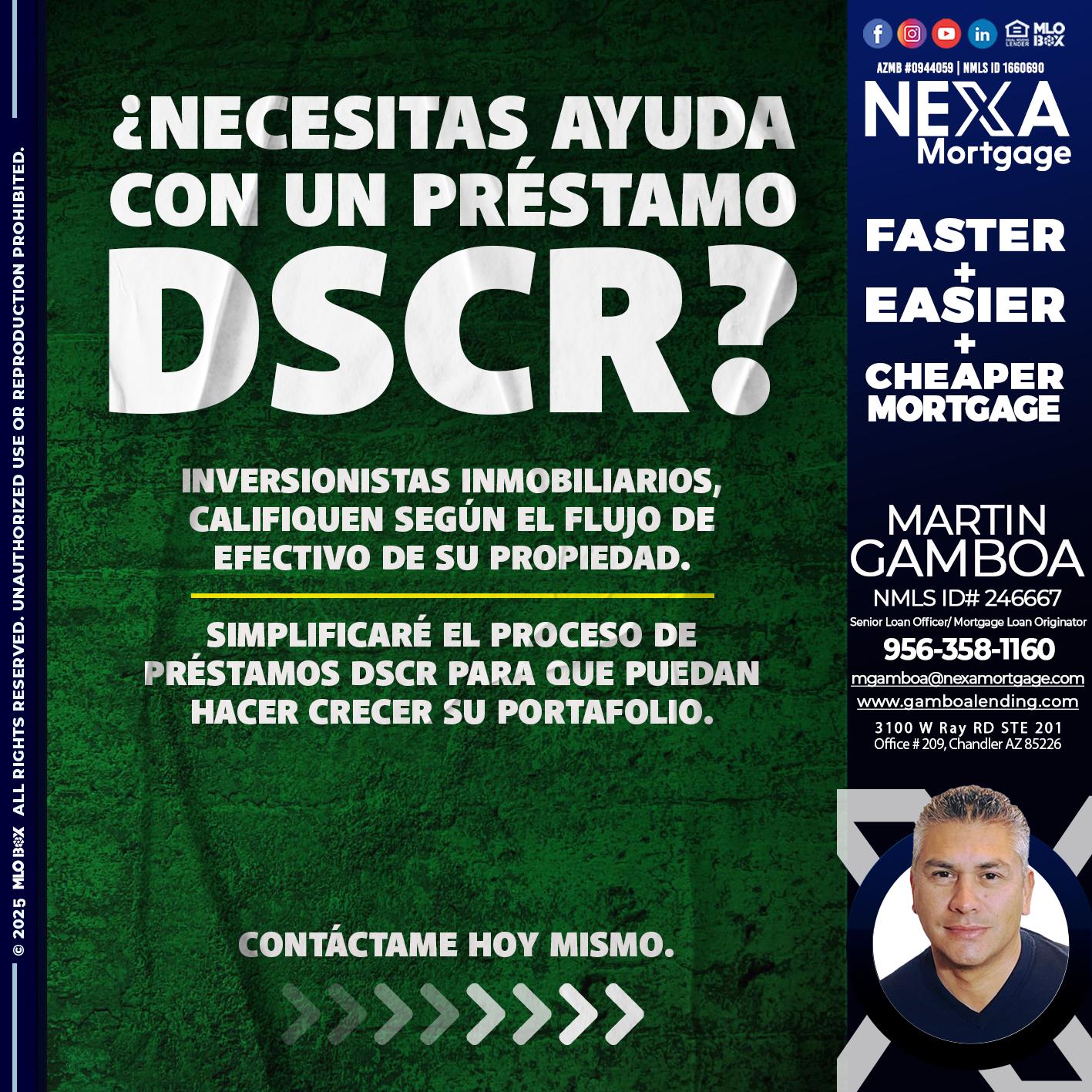 necesitas un `prestamo DSCR? - Martin Gamboa -Senior Loan Officer / Mortgage Loan Originator