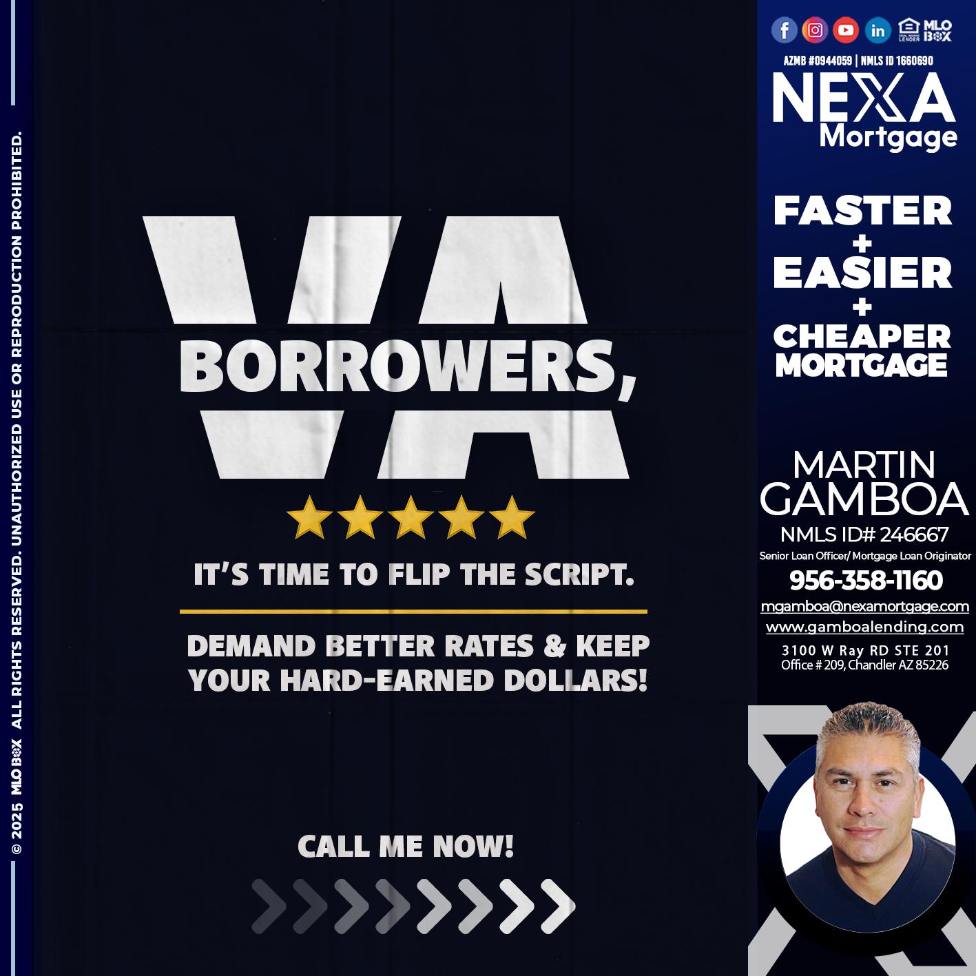 VA BORROWERS - Martin Gamboa -Senior Loan Officer / Mortgage Loan Originator