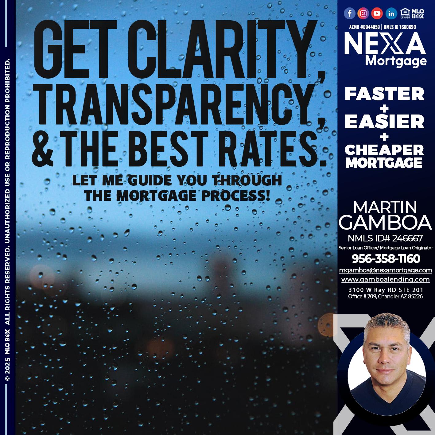 GET CLARITY - Martin Gamboa -Senior Loan Officer / Mortgage Loan Originator