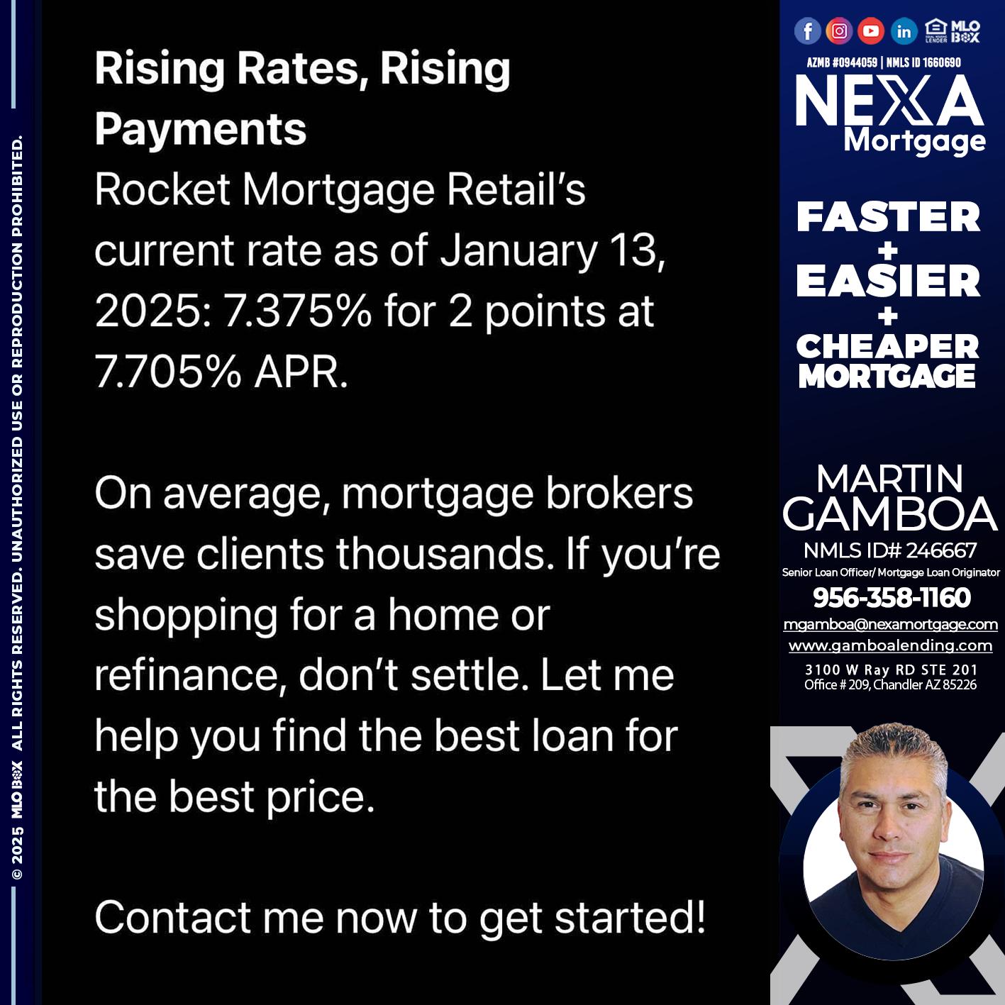 rising rates - Martin Gamboa -Senior Loan Officer / Mortgage Loan Originator