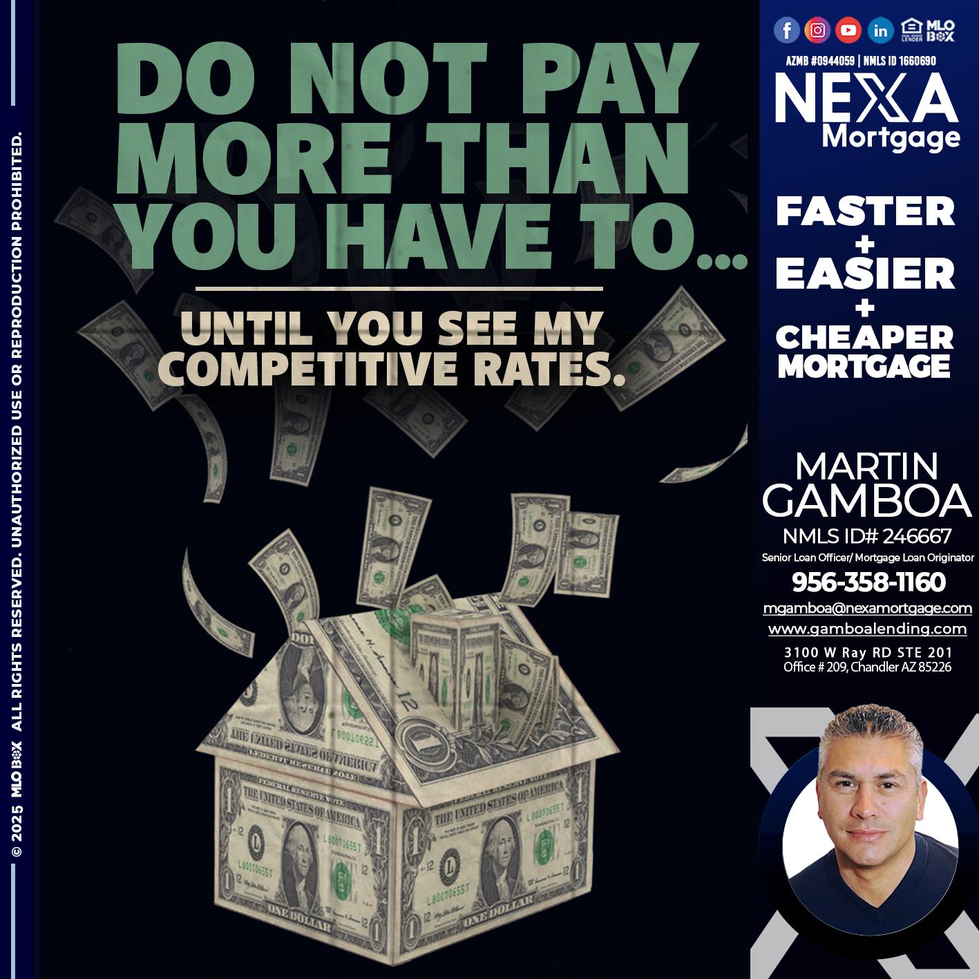 DO NOT PAY - Martin Gamboa -Senior Loan Officer / Mortgage Loan Originator