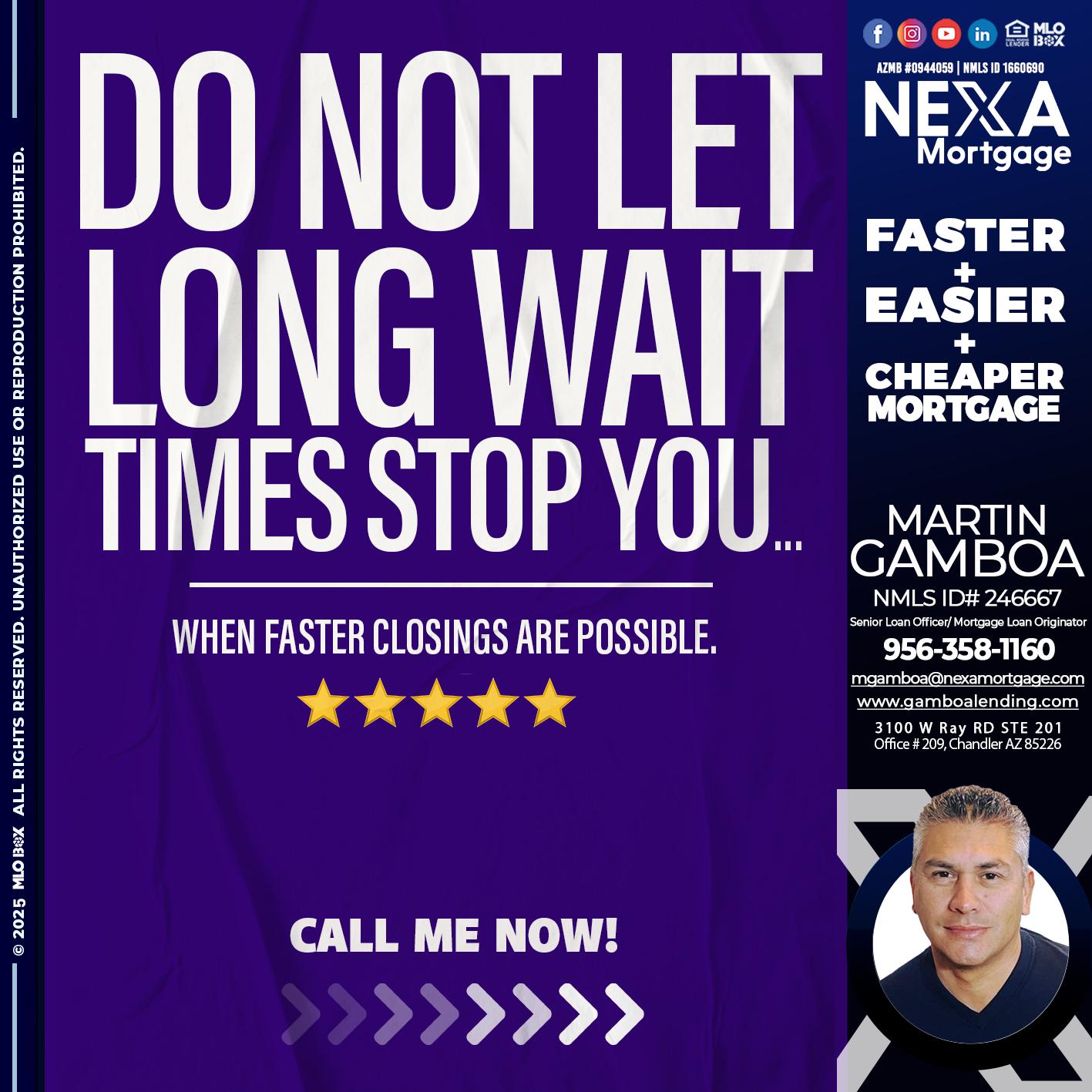 DO NOT LET - Martin Gamboa -Senior Loan Officer / Mortgage Loan Originator