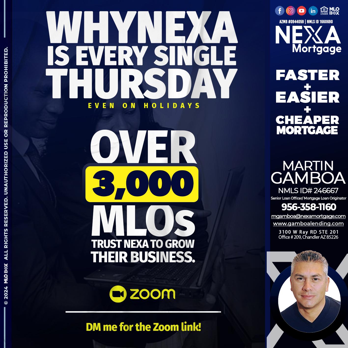 why NEXA - Martin Gamboa -Senior Loan Officer / Mortgage Loan Originator