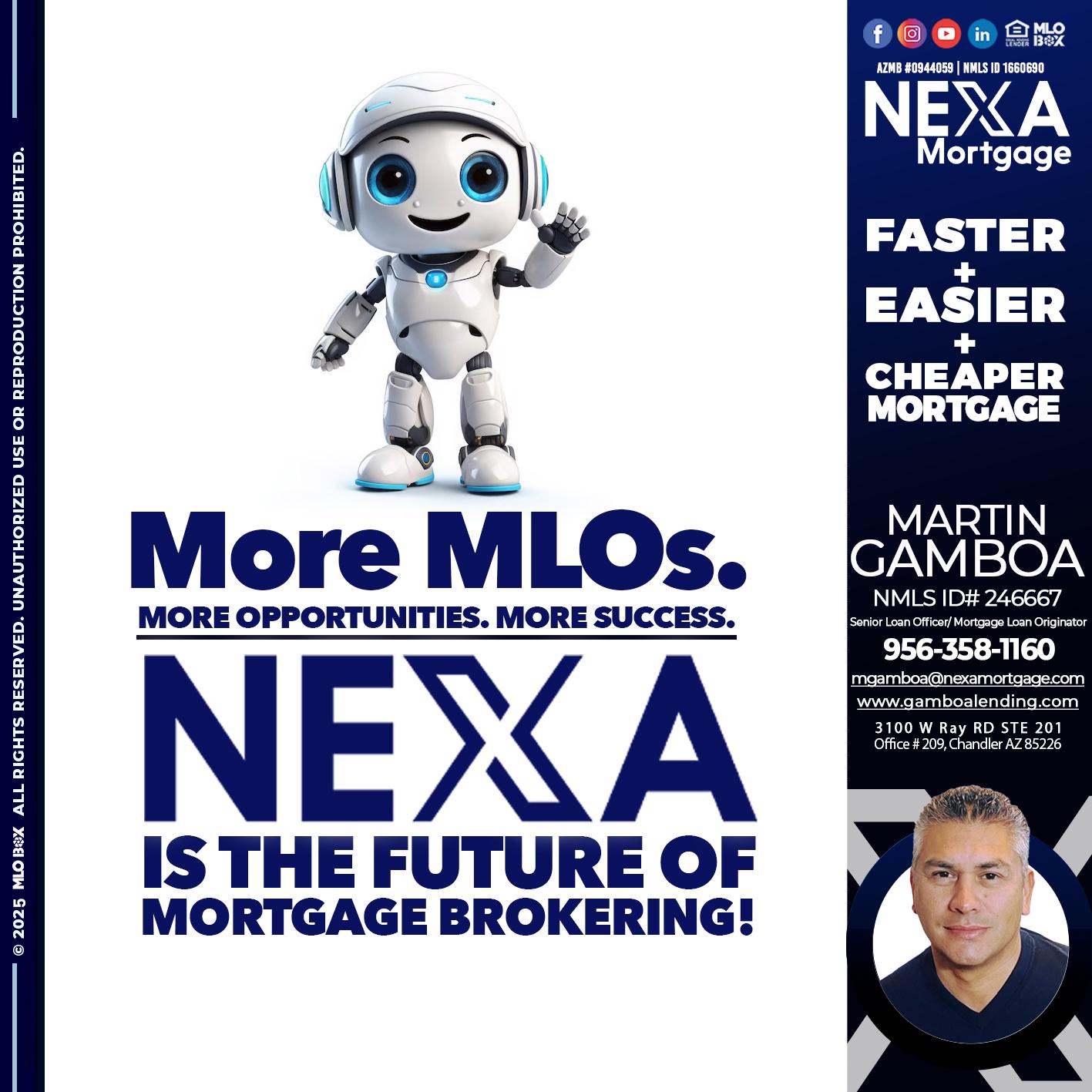 NEXA FUTURE - Martin Gamboa -Senior Loan Officer / Mortgage Loan Originator