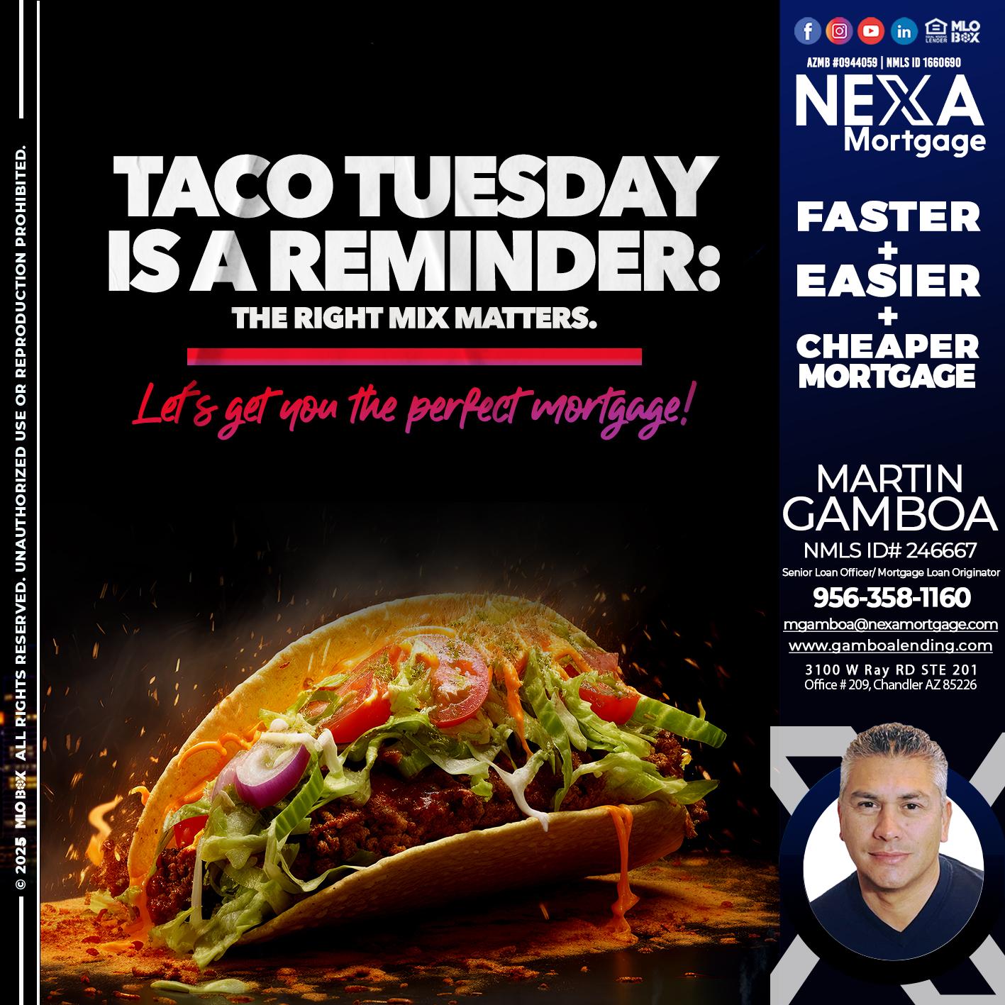 TACO TUESDAY - Martin Gamboa -Senior Loan Officer / Mortgage Loan Originator